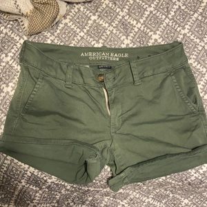American Eagle green shorts